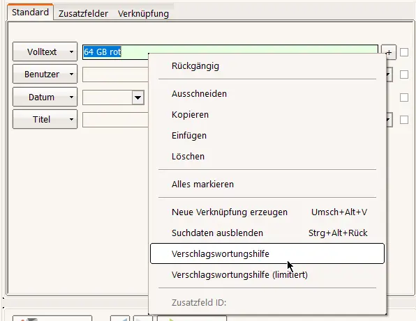 Verschlagwortung Beispiel