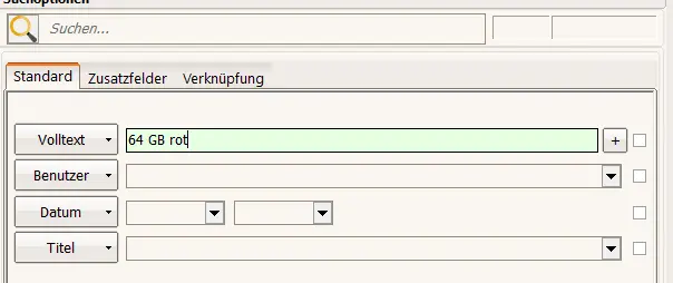 Volltextsuche Beispiel