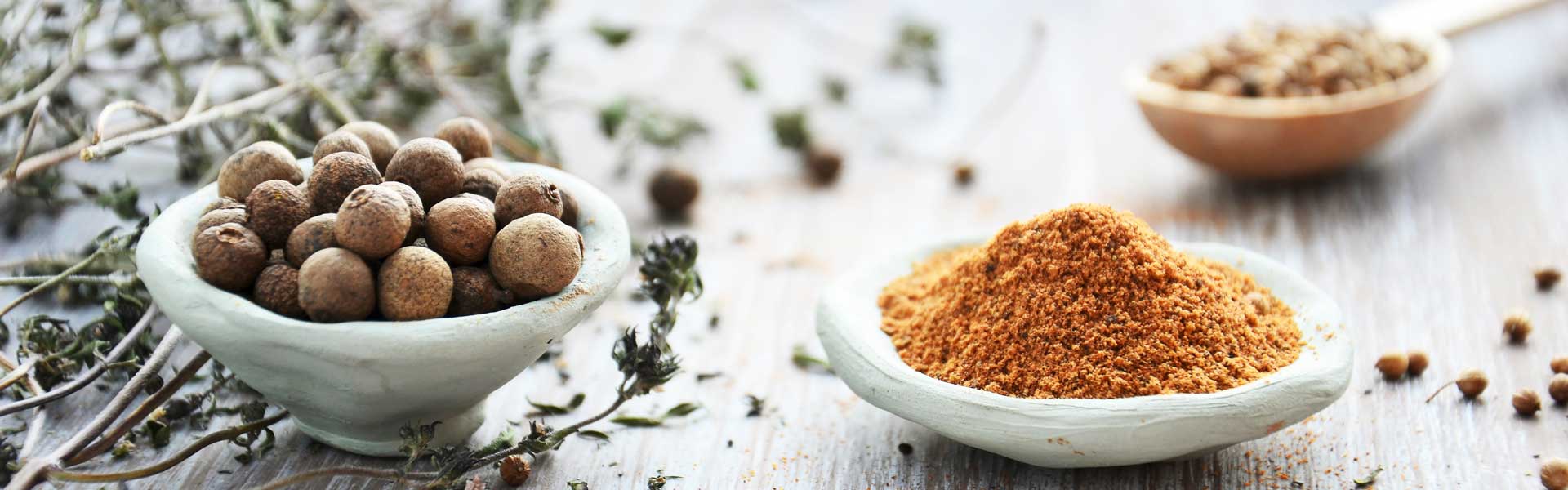 spices on a table