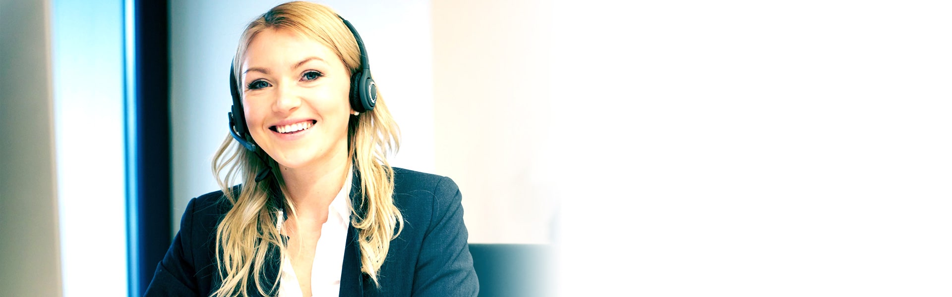 woman with headset