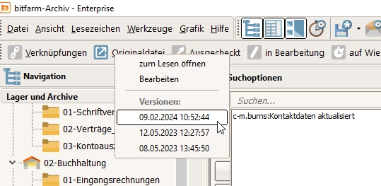 Versionierung Beispiel