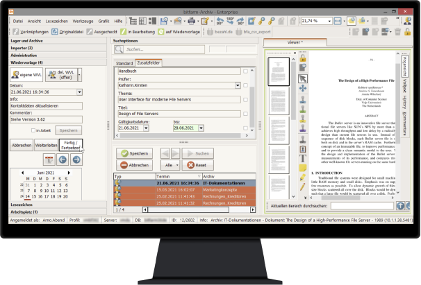 Screenshot Workflow - Wiedervorlage